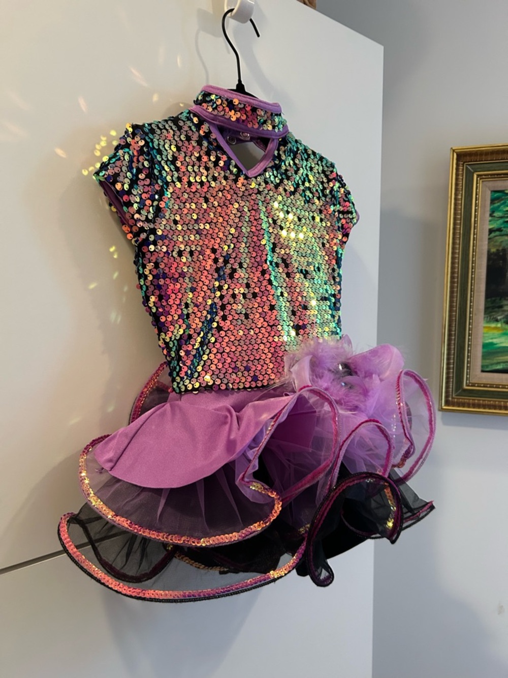 Weissman Symphony Purple Sequin Tutu Dance Costume for Kids - Size IC (7/8) - Picture 3 of 13